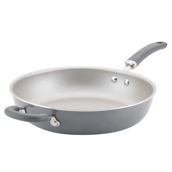 Rachael Ray Create Delicious 12 .5 in. Aluminum Nonstick Deep Skillet, Gray Shimmer