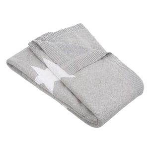 Olly Grey/White Throw Blanket
