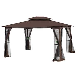13 ft. x 10 ft. Outdoor Patio Gazebo Canopy Tent with Ventilated Double Roof and Mosquito Net