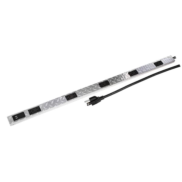 10-Outlet 2 USB Heavy-Duty Power Strip with Circuit Breaker