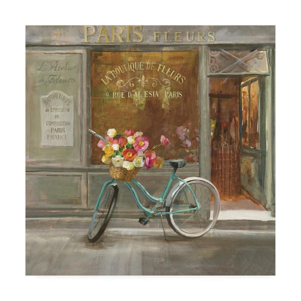 Trademark Fine Art 14 in. x 14 in. French Flower Shop V2 by Danhui Nai