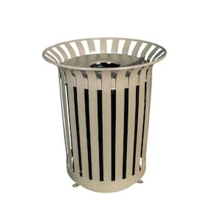 36 Gal. Lexington Trash Receptacle with Flat Top Lid and Liner Outdoor Trash Can