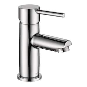 Modern Single-Handle Single Hole Project-Pack Bathroom Faucet in Chrome