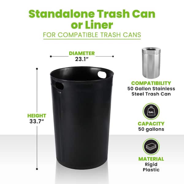 Alpine Industries 50 Gal. Rigid Plastic Waterproof Round Indoor