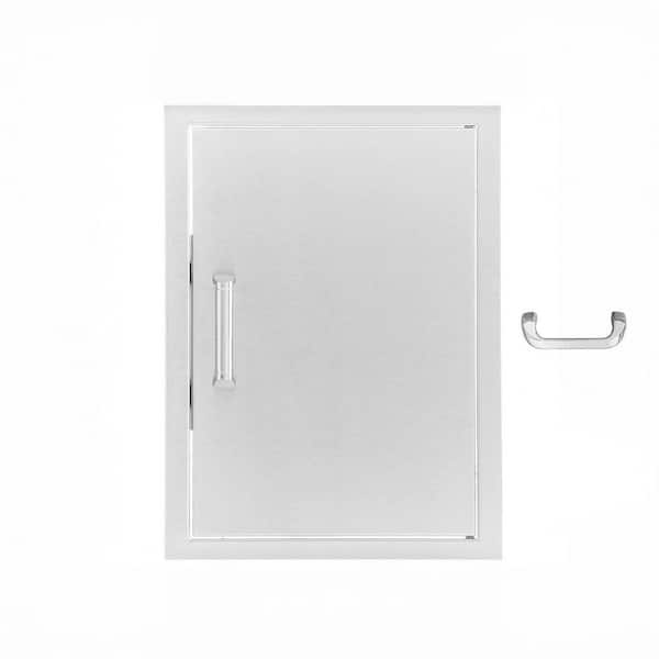 Signature 260 Series 18 in. x 24 in. Outdoor Kitchen Island BBQ Gas Grill Stainless Steel Reversible Single Access Door