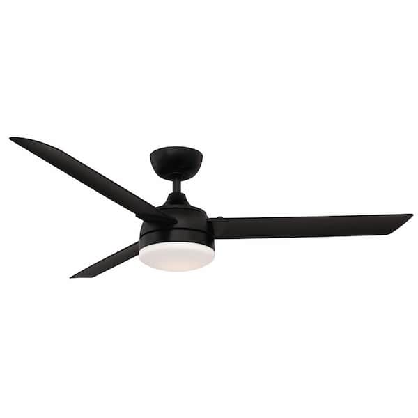 Reviews For Fanimation Xeno Wet 56 In, Modern Black Ceiling Fan With Light Home Depot
