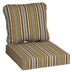 24 in. x 22 in. Southwest Toffee Stripe Deep Seating Outdoor Lounge Chair Cushion