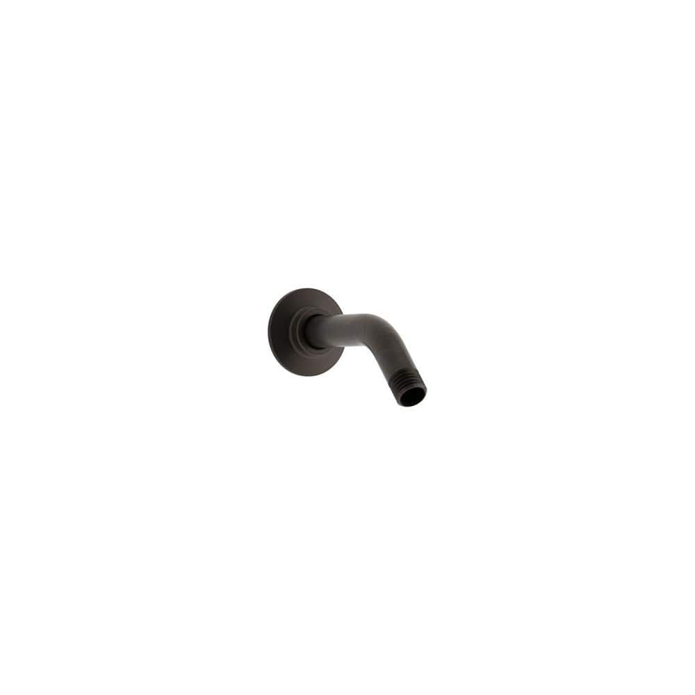 Oil-Rubbed Bronze Wall-Mounted Shower Arm with Flange