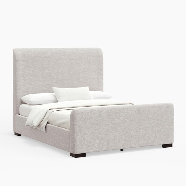 Alpine Furniture Adele Beige Wood Frame Full Platform Bed