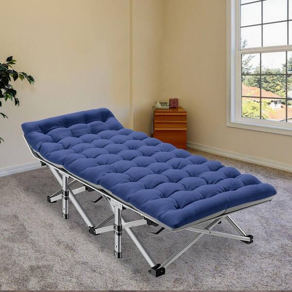 BOZTIY XL Folding Bed Cot with 3.3 in. 2-Sided Mattress 75