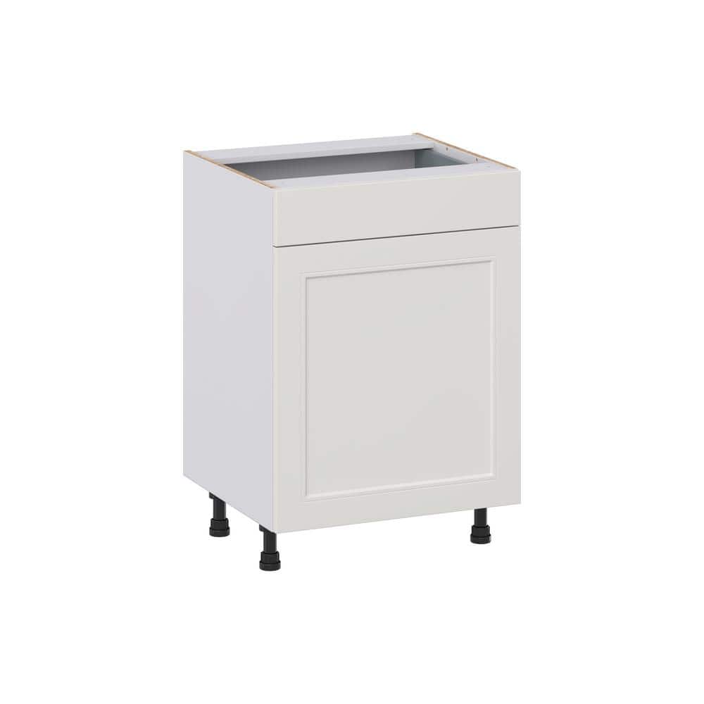 J COLLECTION Littleton Painted Gray Recessed Assembled 24 in. W x 34.5 ...