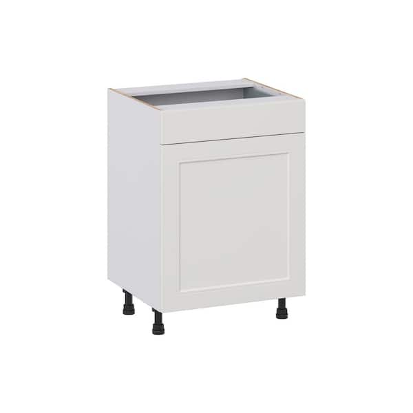 J COLLECTION Littleton Painted Gray Recessed Assembled 24 in. W x 34.5 in. H x 21 in. D Vanity 1 Drawer Base Kitchen Cabinet