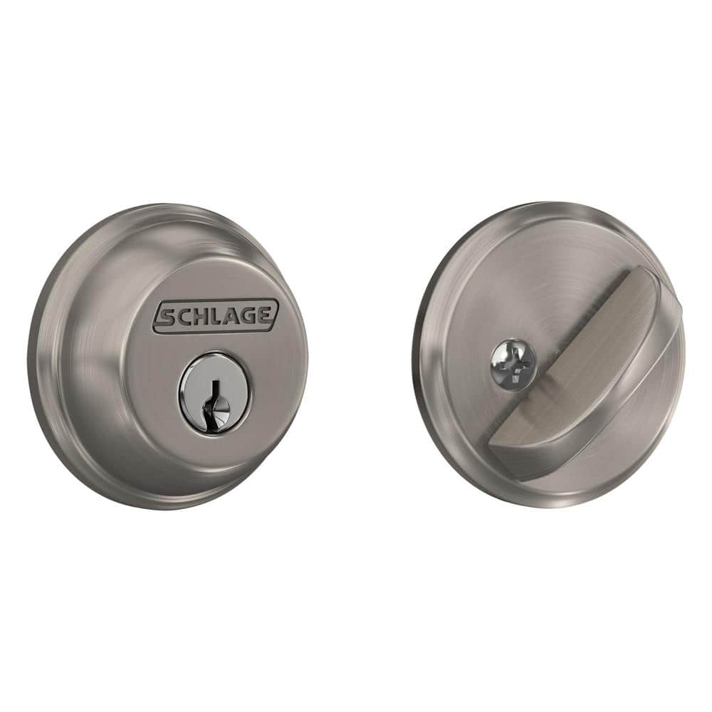 Schlage B60 series bright brass single cylinder deadbolt certified highest for security and durability