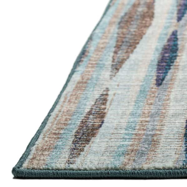 10' Round Blue Ombre Runner Rug