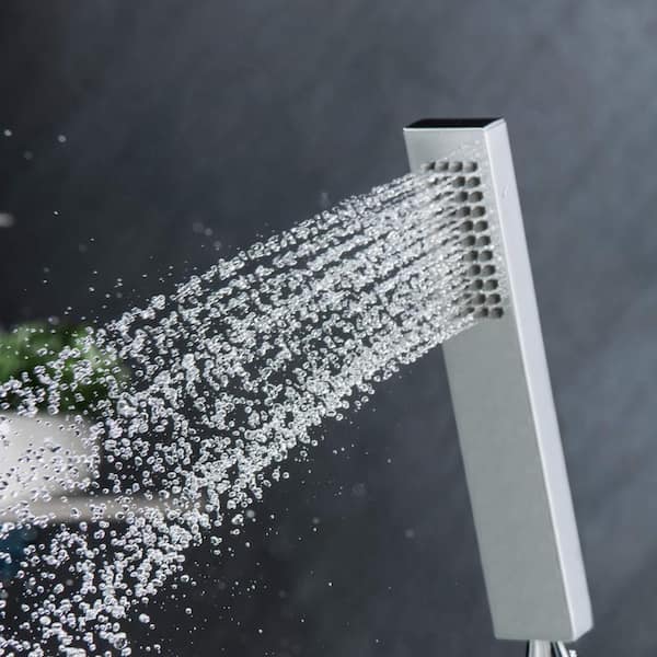 Cube 1-Spray Wall Mount Handheld Shower Head 1.75 GPM in Chrome