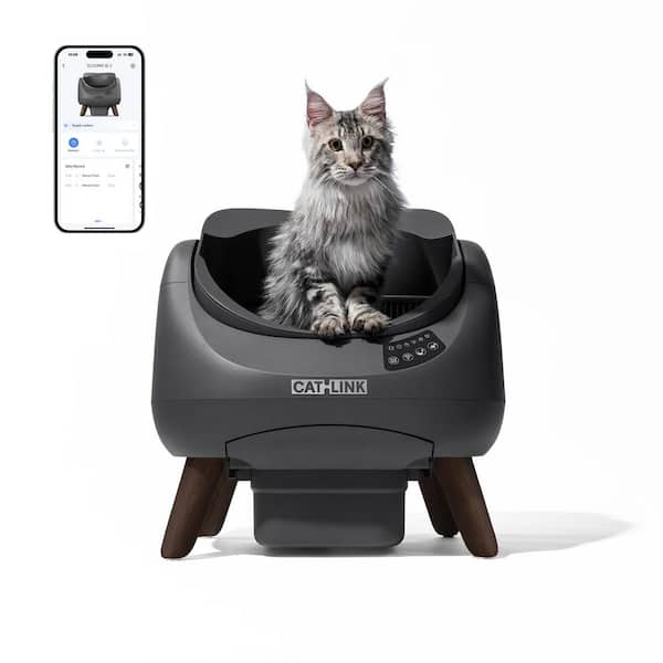 CATLINK Open-X Black Open Top Automatic Self-Cleaning Litter Box