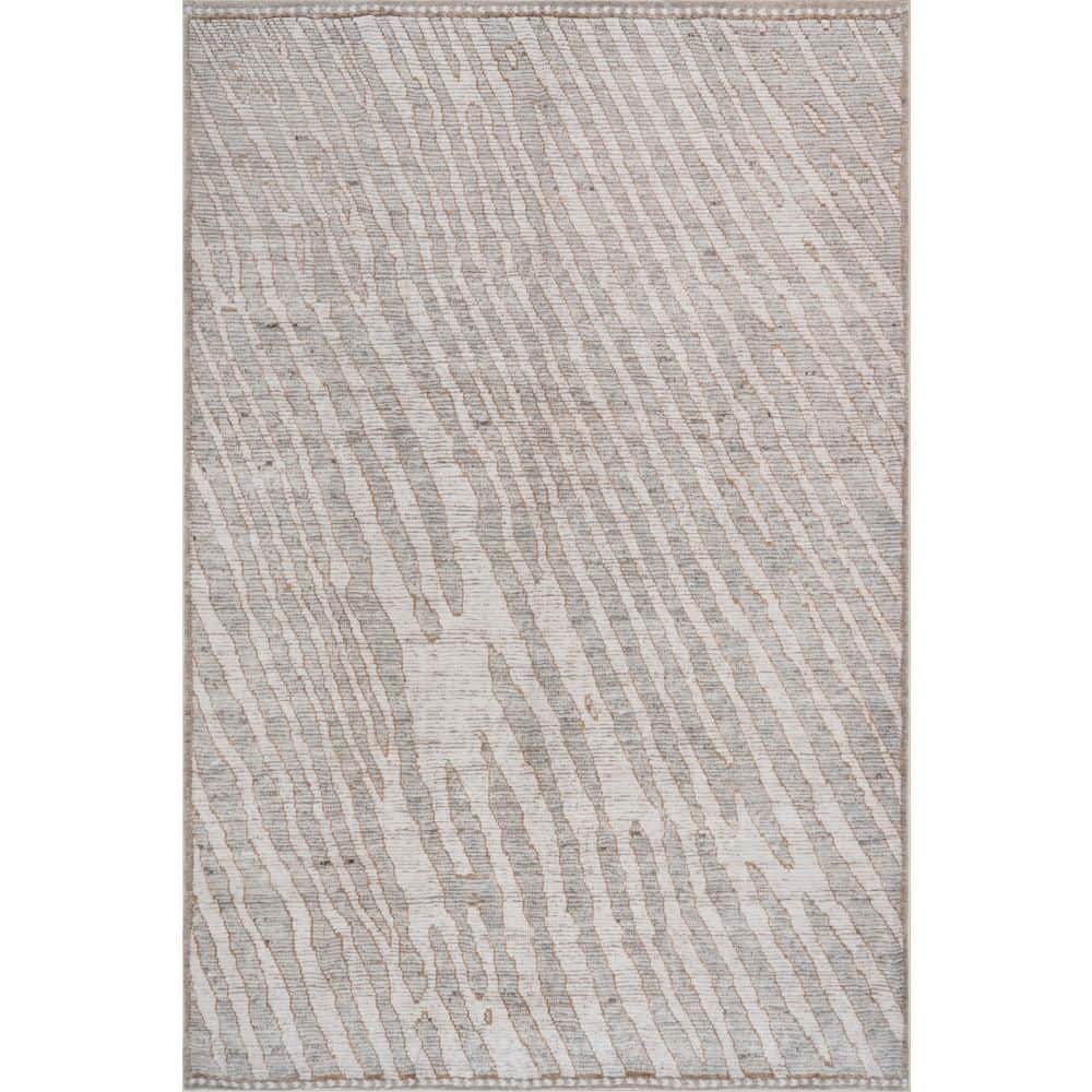 5 ft. x 8 ft. Beige Vespera Abstract Washable Indoor Area Rug price history on PriceWatchPro