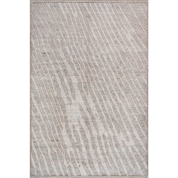 5 ft. x 8 ft. Beige Vespera Abstract Washable Indoor Area Rug