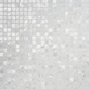 Pacif White 11.75 in. x 11.75 in. Mother of Pearl Mosaic Wall Tile (0.96 sq. ft. /Each)