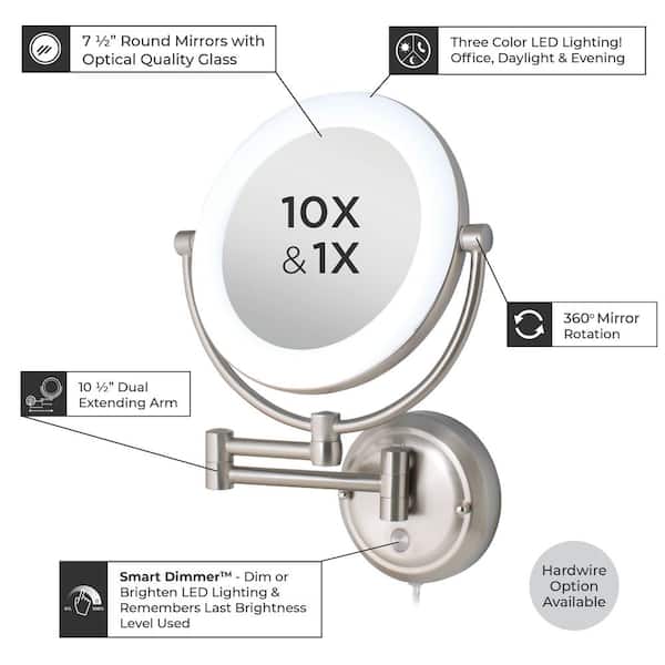 Zadro Lexington 12 in. W x 17 in. H Round LED Round Wall