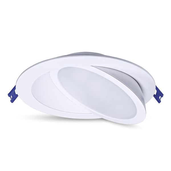 Leviton 6 in. Round Adjustable Slim Integrated LED Recessed Downlight, 1100 Lumens, 5 CCT Color Selectable, Dimmable