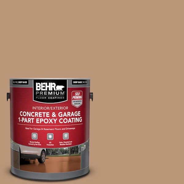 BEHR PREMIUM 1 gal. #N250-4 Artisan Crafts Self-Priming 1-Part Epoxy Satin Interior/Exterior Concrete and Garage Floor Paint