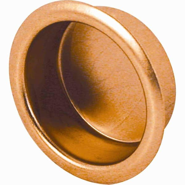 Prime-Line Sliding Wardrobe Door Finger Pulls - Brass Plated