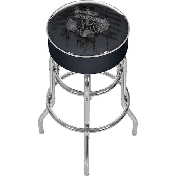 Trademark Fender American Black Padded Swivel Bar Stool