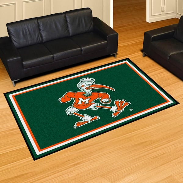 FANMATS NFL - Miami Dolphins Helmet Rug - 5ft. x 8ft. 5795 - The Home Depot