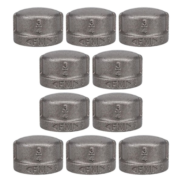3/4 in. FIP Black Iron Cap (10-Pack)