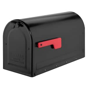 MB2 Black, Large, Steel, Post Mount Mailbox