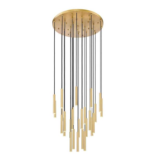 Forest 36 inch Modern Gold 27 Light Integrated LED Chandelier