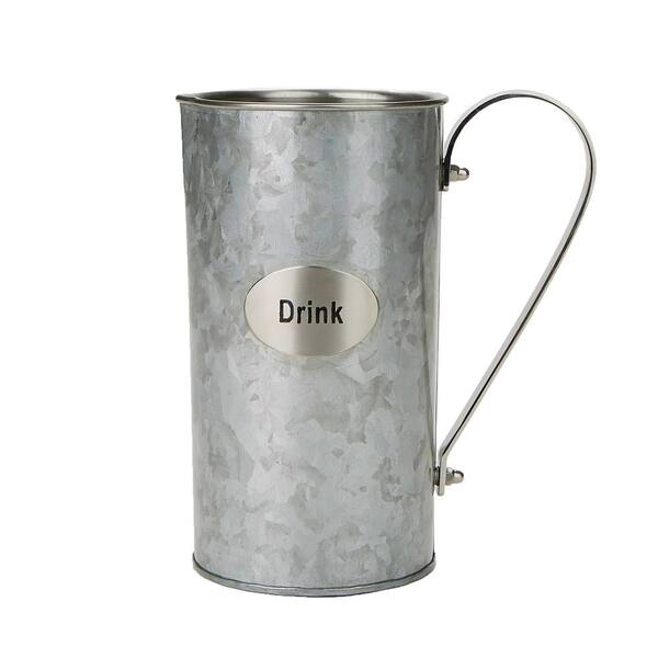 Mind Reader 60 fl. oz. Silver Stainless Steel Water Beverage Pitcher Decorative Double Wall Pitcher