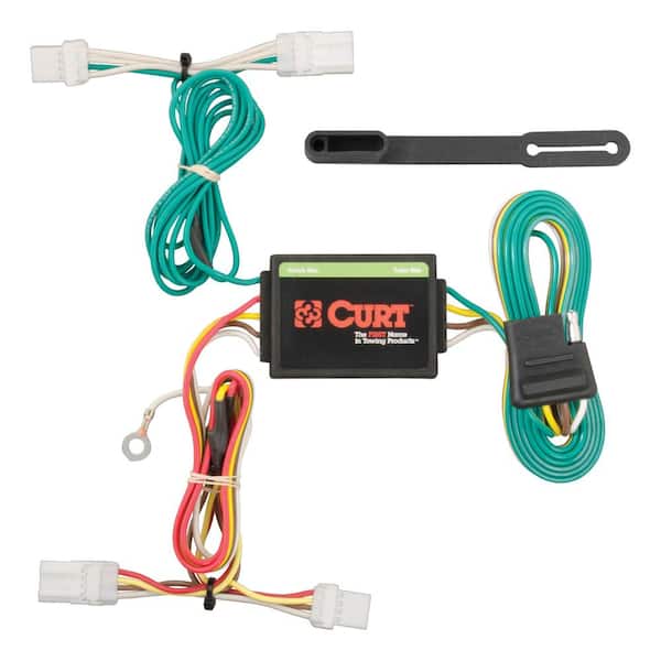 CURT Custom Vehicle-Trailer Wiring Harness, 4-Way Flat Output, Select Kia Forte5, Quick Electrical Wire T-Connector