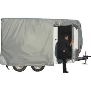 Bumper Pull Horse Trailer Cover, Gray SFS AquaShed Top/Gray Polypropylene Sides, Length: 10'1"-12'