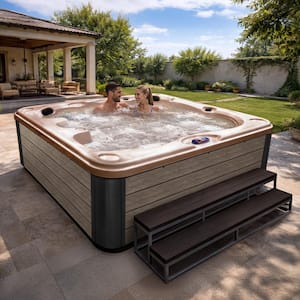 American Spas 7-Person 40-Jet Premium Acrylic Bench Spa Standard