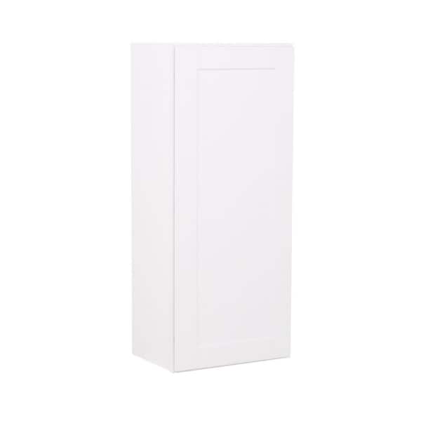 Shaker 18 in. W x 12 in. D x 42 in. H Assembled Wall Cabinet in Satin White