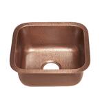 Orwell Undermount Solid Copper 17 in. Single Bowl Prep Kitchen Sink in Antique Copper