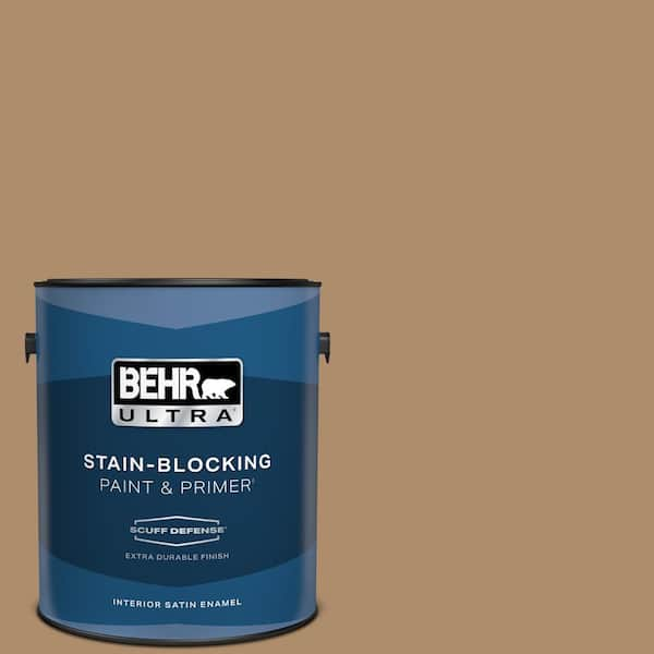 BEHR ULTRA 1 gal. #N270-5 River Road Extra Durable Satin Enamel Interior Paint & Primer