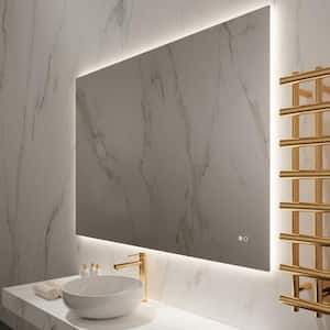 Kuoni 60 in. W x 36 in. H Rectangular Frameless Wall Mounted Bathroom Vanity Mirror with Variant LED (3K-4K-6K)