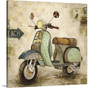 "Bohemian Rooster Tile Square II" by Daphne Brissonnet Canvas Wall Art