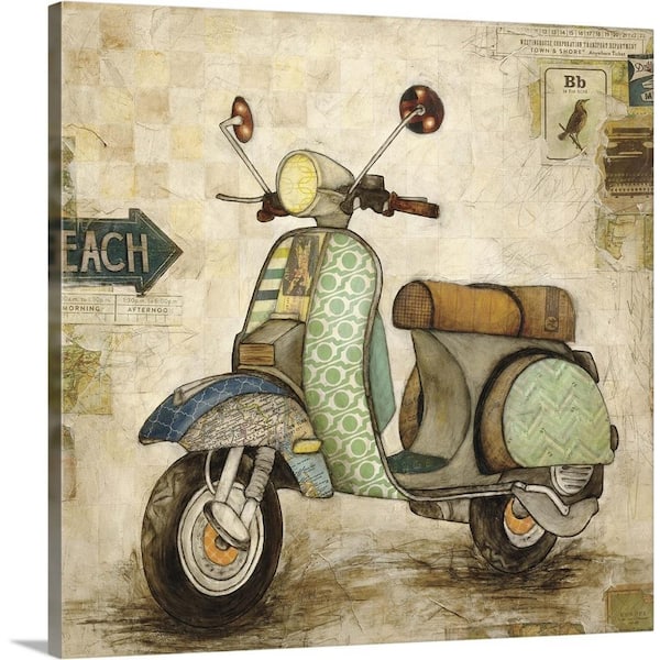 GreatBigCanvas "Bohemian Rooster Tile Square II" by Daphne Brissonnet Canvas Wall Art