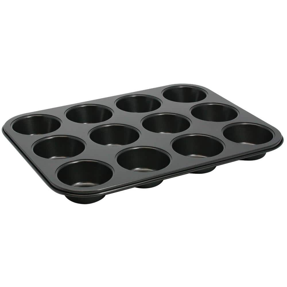 Non-Stick Black 12-Cup Mini Muffin Pan
