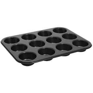 12-Cup 3 oz. Non-Stick Carbon Steel Muffin Pan