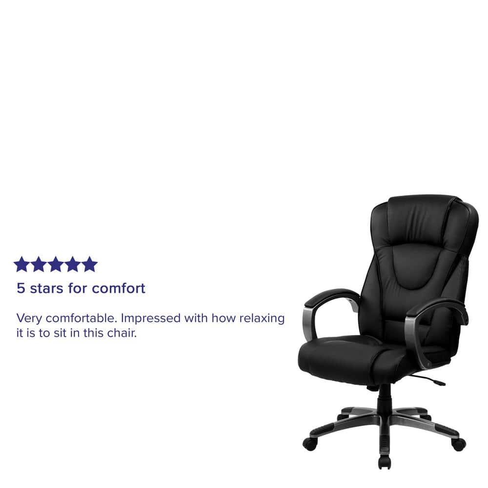 ErgoComfort High Back Black LeatherSoft Executive Swivel Chair