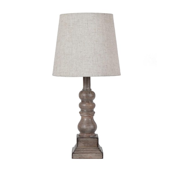 CRESTVIEW COLLECTION Sarah Distressed Brown Resin Table Lamp