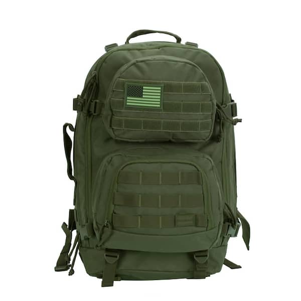 Rockland Military Tactical 20 in. Green Laptop Backpack