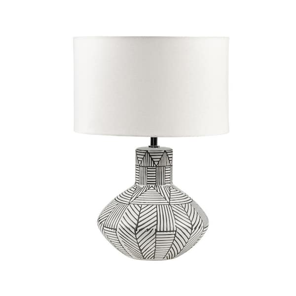 INK+IVY Agape 19.88 in. White Modern/Contemporary Table Lamp
