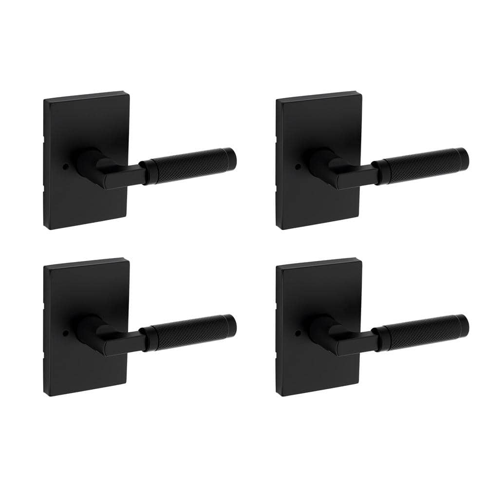 Prava Matte Black Privacy Bed/Bath Door Handle 4-Pack price history on PriceWatchPro