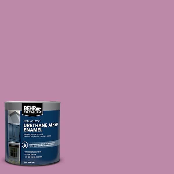 BEHR PREMIUM 1 qt. #M120-5 Rosy Semi-Gloss Enamel Urethane Alkyd Interior/Exterior Paint